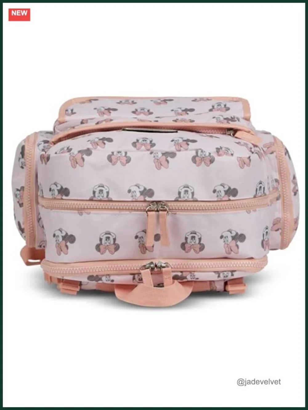 Minnie Mouse Diaper Bag Backpack Nylon Insulated Bottle Holders Changing Pad